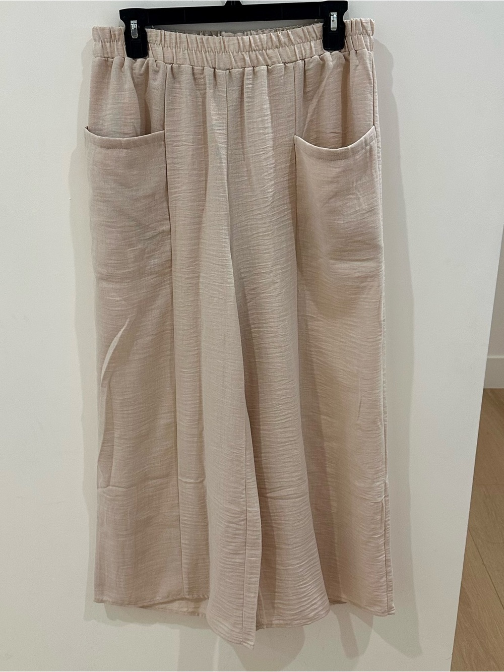 NWOT Zenana Linen Wide Leg Pants Size L